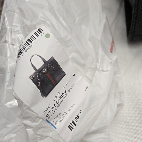 Gucci Ophidia Black Tote with Red and Green Stripes - Picture 9 of 16